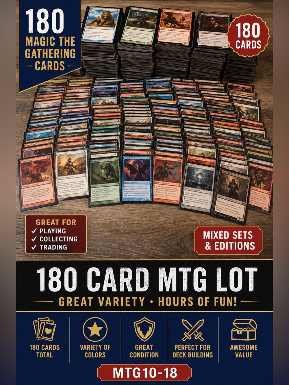 180 cards magic the gathering cards.
MTG10-18